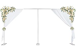 CUCUMMOO 19.7 * 9.8ft Edelstahl Hochzeitsbogen Stand RohrKit Vorhang Rahmen Quadratischen Hintergrund Stand Fotografie Stage Geburtstag