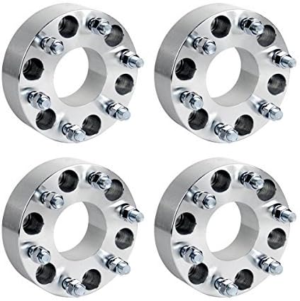 RACPLUS 4pcs 2.0 Thickness 6x5.5 to 6x5.5 (6x139.7mm to 6x139.7mm) Wheel Spacers-14x1.5 studs - for Cadillac Chevy GMC Trucks SUV Van by RACPLUS