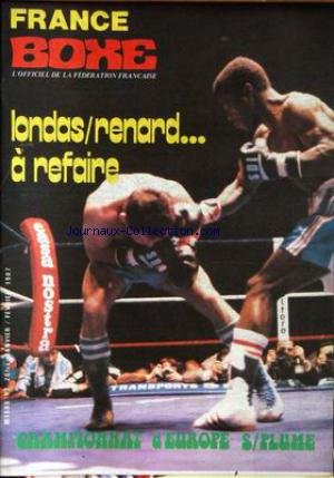 FRANCE BOXE [No 67] du 01/01/1987 - LONDAS - RENARD - CHAMPIONNAT D'EUROPE S - PLUME. en ligne