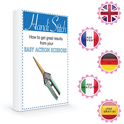 Einfache Bedienung 7,5cm Titan überzogene Schere mit Mikrospitze von Handi Stitch – Professionelle Elastische Schere zum Nähen, Formen, zum Schneiden von Stoff, Leder und Stickereien - 6
