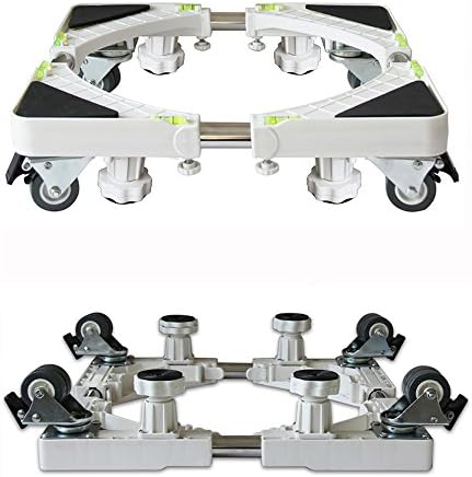 QFFL tray Stainless Steel Washing Machine Base/Refrigerator Increase High Bracket/Moveable Appliances Base Stand Electric dedicated base (Color : D)