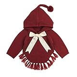 NPRADLA 2018 Babykleidung Baby Mädchen Herbst Winter Mit Kapuze Mantel Säugling Niedlich Hase Mantel Jacke Kinder Dick Jacke Oberbekleidung mit Tasche Kinder Warm(Rot,100/24 Monate)