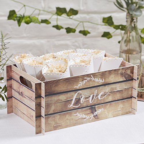 Ginger Ray Holz Effekt-Karte Box Box ideal für Hochzeiten und Partys ? Schöne Botanics
