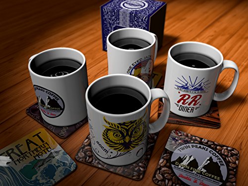 Twin Peaks Untersetzer In Geschenkbox, inspiriert von David Lynch’classic s TV Serie. - 3