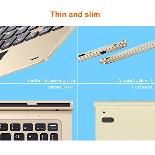 Teclast TL-T10S – Tastatur für Tbook 10S (Magnet Docking Design, für Email, Chat, Spiele) Gold - 5