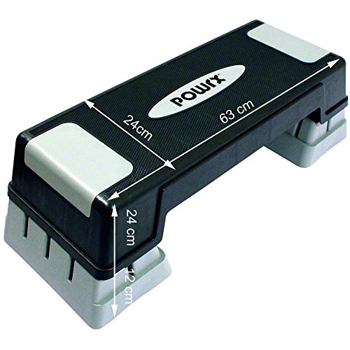 POWRX Steppbrett Höhenverstellbar Stepper Step Trainer Aerobic Stepper Stepbench Bis 150 kg - 6