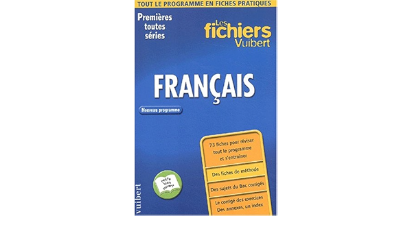 Les Fichiers Vuibert Francais 1ere Toutes Series Fiches Amazon Fr Amon Evelyne Livres