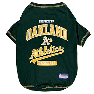 Pets First MLB Oakland Athletics Dog Tee Shirt, Small