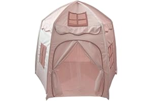 Besrey Tenda per Bambini con Luci – Tenda Gioco per Bambini a Castello per Principesse, Ampio Spazio Interno, Struttura Stabile – Ideale per Tenda Bambini Cameretta e Interni (Rosa)
