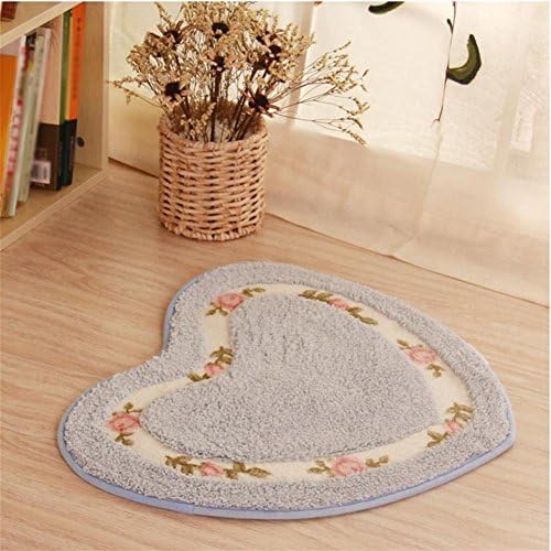 Gaoch Unfang Rug Home Shepherd Flowers Non-Slip Suction Bath Mattress Night Towels Carpets Rugs Carpentry Rug 45 x 50 cm (Small Love) – Blue Love