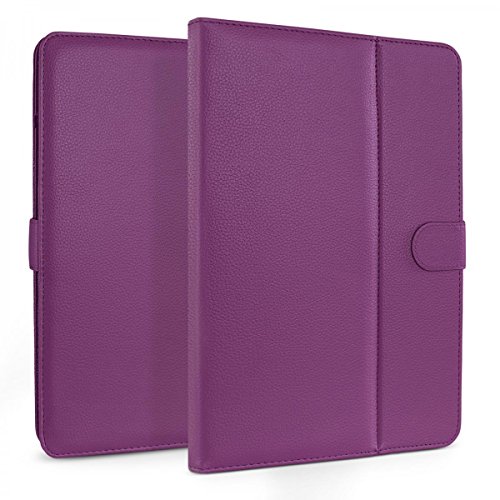 eFabrik Universal Tablet Halterung für 10 – 10.1 Zoll Tablet Tasche Hülle Schutztasche Schutzhülle Cover Case mit Aufstellfunktion Leder-Optik lila - 7