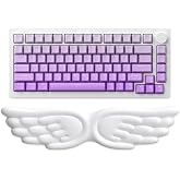 GoLite Kanat Şekilli Klavye Bilek Desteği Ergonomik Konforlu Memory Foam Kaymaz Taban Bilek Yastığı (Beyaz)