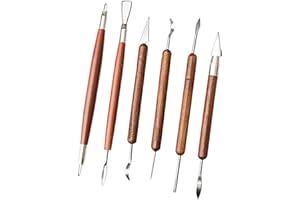BZKSER 6pcs Herramientas de Modelado para Esculpir Arcilla- Herramientas de Grabado para tallar Cera, Juego de Esculpir para tallar Ball Stylus Dotting Tools Herramien