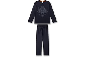 Sanetta Jungen-Schlafanzug lang Dunkelblau | Hochwertiger und bequemer Schlafanzug aus Baumwolle für Jungen. Pyjamaset für Jungen