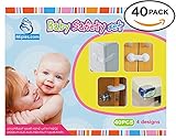 Baby Kindersicherheitsset Kindersicherung Kit | 20 kantenschutz baby eckenschutz transparent tischkantenschutz glastisch | 10 schubladensicherung baby Kindersicherung schrank baby sicherheit | 6 Türsicherung baby schranksicherung | 4 Türstopp, schaumstoff türstopper baby für Türen und Fenster, klemmschutz für türen| Selbstklebend |100% GARANTIE und KOSTENLOSE LIEFERUNG