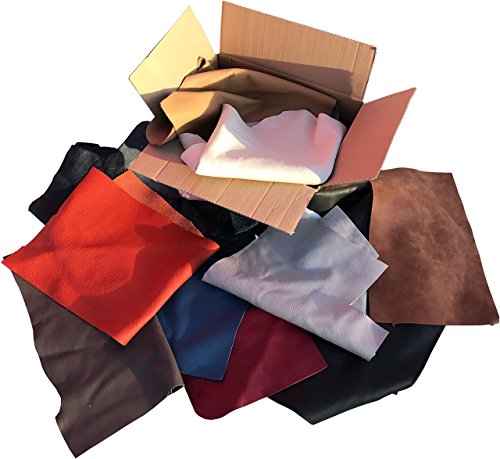Lederreste / Lederstücke / 2kg / alle Stücke mind. DIN A5 groß / 20-25 St. / verschiedene Farben - 2