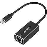 RSHTECH Adapter USB C LAN 2.5G, USB C do RJ45 Gigabit 2.5G Ethernet Aluminiowa karta sieciowa USB C Thunderbolt 3 do 2500 Mb/