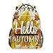Produktbild Hello Herbst Marple Leaf Pattern Casual Rucksack Student Schultasche Reise Wandern Camping Laptop Daypack