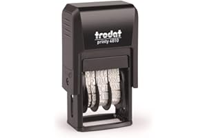 Trodat Printy 4810 - Sello de fecha, año, mes, día, números, autoentintados, 3,8 mm, negro