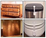 SicurezzaPrima® EasyLock – die Baby Schubladensicherung, Kindersicherung für Schublade und Schranktür, Eckschloss als Schrankschloss und Türriegel zur Schranksicherung ohne Bohren, 6er Pack - 4