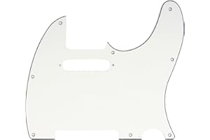 Musiclily Tele Pickguard for US/Mexico Made Fender Standard Telecaster Modern Style Electric Guitar, 3Ply Aged White