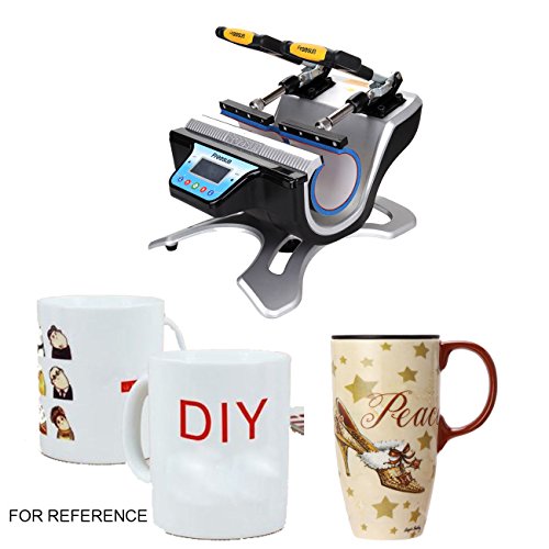 Iglobalbuy Doppelte Tasse Sublimation Hitze Presse Maschine Bundle Transfer Drucker