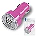 Produktbild Sony Xperia M5 E5603 E5606 E5653 Rosa Dual 2.1 / 1 Amp kompakte Schnellladegerät Kfz Ladeadapter