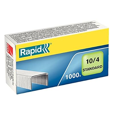 Rapid Agrafes Standard N°10, Longueur 4 mm, 1000 Agrafes, Agrafe jusqu’à 10 feuilles, Fil flexible galvanisé, 24862900