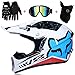 Produktbild CAXIJU Unisex-Motocross-Helm, Fox-Typ für Off-Road-Fahrzeuglokomotive DOT-zertifizierter Helm, Geschenk (4-er Set),XL