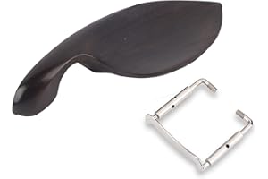 VGEBY Violine Kinnhalter 4/4, Holz Violinen Kinnhalter Halterung Unterstützung aus Ebenholz mit Halterung Standard für Violine 4/4