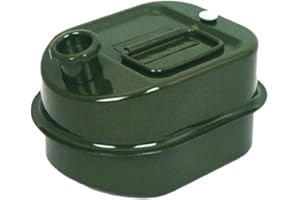 POMRONE Tanica in metallo da 3 l, per benzina, e altre merci pericolose, tanica di riserva, tanica per carburante, tanica per carburante con manico a tre stanze, serbatoio del carburante in acciaio inox