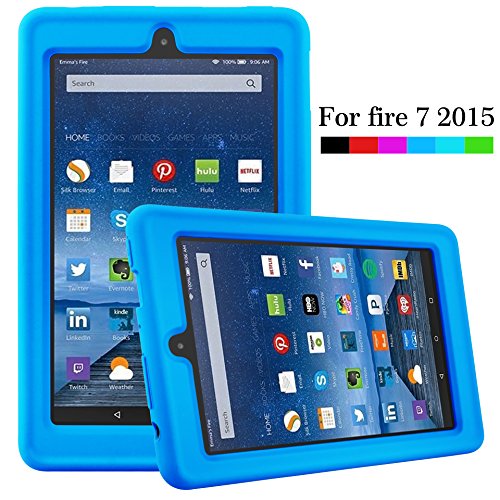 Fire 7 Hülle, Hanlesi Silikon - [kinder] Leichte Schutzhülle Cover für das Amazon Fire 7 Tablette ( 5th generation 7"display - 2015 release)