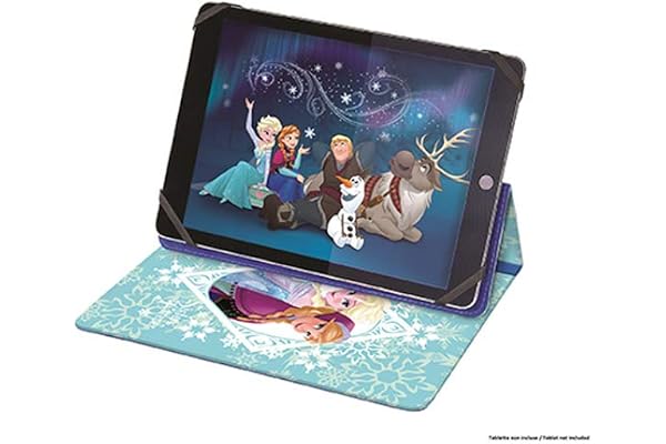 Lexibook, La Reine des Neiges, Pochette de Protection pour tablettes, Étui de Protection pour Enfants, Parfaite pour Voyager ou Regarder Un Film - Compatible Samsung, iPad et Autres Marques, MFP100FZ