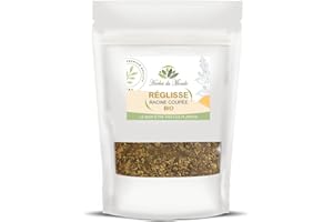 Herbes du Monde - Tisane de Réglisse BIO - Racine coupée de Haute Qualité - Infusion Organic - Détox et Digestive - 1 sachet de 50g Certifiée AB