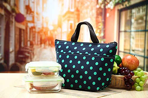 Cookey Lunch Box Insulated Lunch Bag Große Kühler Portable Takeaway Tote Bag für Männer, Frauen, Outdoor, Camping, Picknick (Schwarz-weiß Karierten) - 4
