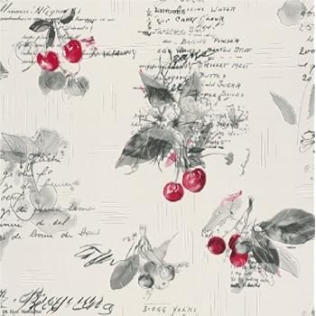 RASCH - Tapete Luxuriös Kirschen Rezepte Backen Texturierte Vinyl