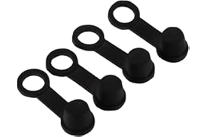 AYNEFY 4x Bleed Nipple Caps Black Rubber Brake Bleed Nipple Grease Cap Dust Cover for 8mm Motorcycle Motorbike Bleed Screw