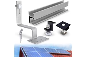 ANFIL SOLAR TECHNOLOGY ANFIL - Support solaire pour toit en tuiles - Kit de montage étendu - Crochet de toit - Support de panneau solaire en aluminium - Support de panneau solaire pour toit en tuiles - Panneaux solaires