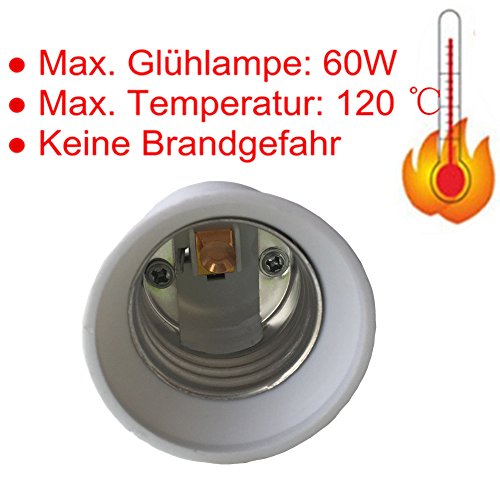 Eleidgs 6 Stück Lampensockel Adapter GU10 auf E27 für LED Lampen-Lampenfassung-Adapter Lampensockel Konverter - 3