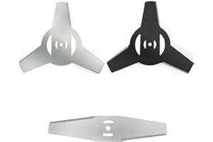 IRmm 3 Pack Grass Trimmer Blade Heads Replacements, 3Teeth Blade & 1 Metal Brush Cutter Blade, Weed Eater Blade for Electric Lawn Mower, Grass Trimmers