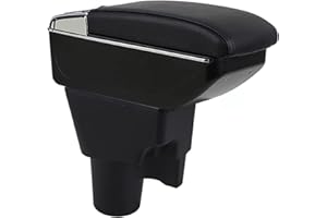 OYHCM Center Armrest for Kia Picanto Car Center Console Storage Box, Double Layer Compartment, Leather Car Seat Interior Accessories, Easy Install