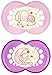 Produktbild MAM 66111222 - Night Silikon 6-16, Schnuller für Mädchen, Doppelpack