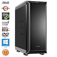 SNOGARD Ultra Gaming PC | AMD Ryzen 7 1800X 8x 3600MHz Sockel AM4 CPU, 8GB Nvidia Geforce GTX1080, 64GB DDR4 RAM, 1024GB M.2 SSD + 8TB HDD &amp; Blu-ray Combo Drive+DVD±RW • High End Gaming-PC Komplett System | Gamer Computer
