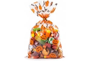 Italpak Cellofanpåsar Genomskinliga x Halloween, matpåsar, 10 x 20 cm, 50 st