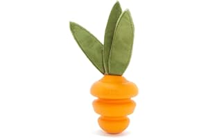 Barkbox Super Chewer Tough Dog Chew Toys for Aggressive Chewers, Treat Dispensing (Carrot - Small)