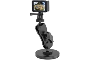 Wiseten Soporte Magnético para Cámara GoPro Insta360, Soporte Magnético con Brazo Metálico Mágico de Rotación de 360° para GoPro Hero 13 12 11 10 Black Insta360 X4 X5 dji Osmo Action 5 Pro Accesorios