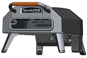 MEGASHOPITALIA Forno per Pizza a Gas in Acciaio Pietra Rotante Automatica 500 gradi SpeedyPRO Forno da Esterno Portatile