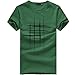 Produktbild DAY.LIN T Shirts Männer Herren Männer Druck Tees Shirt Kurzarm T Shirt Bluse Herrenmode Print T-Shirt (Grün 2, EU2XL/3XL)