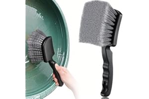 Mounteps Ergonomischer Griff, lange PVC-Borsten, Reinigungswerkzeug für Vogeltränke, Futterstation und Auto