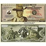 Novelty Dollar John Wayne The Duke Cowboy Million Dollar Bills X 2 New